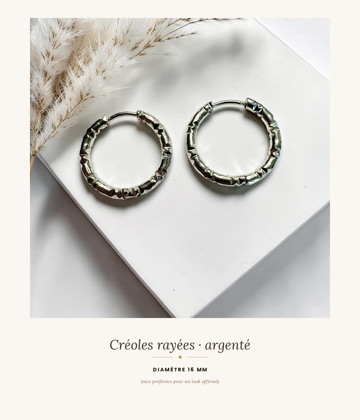 Créoles 16mm – Acier Inoxydable