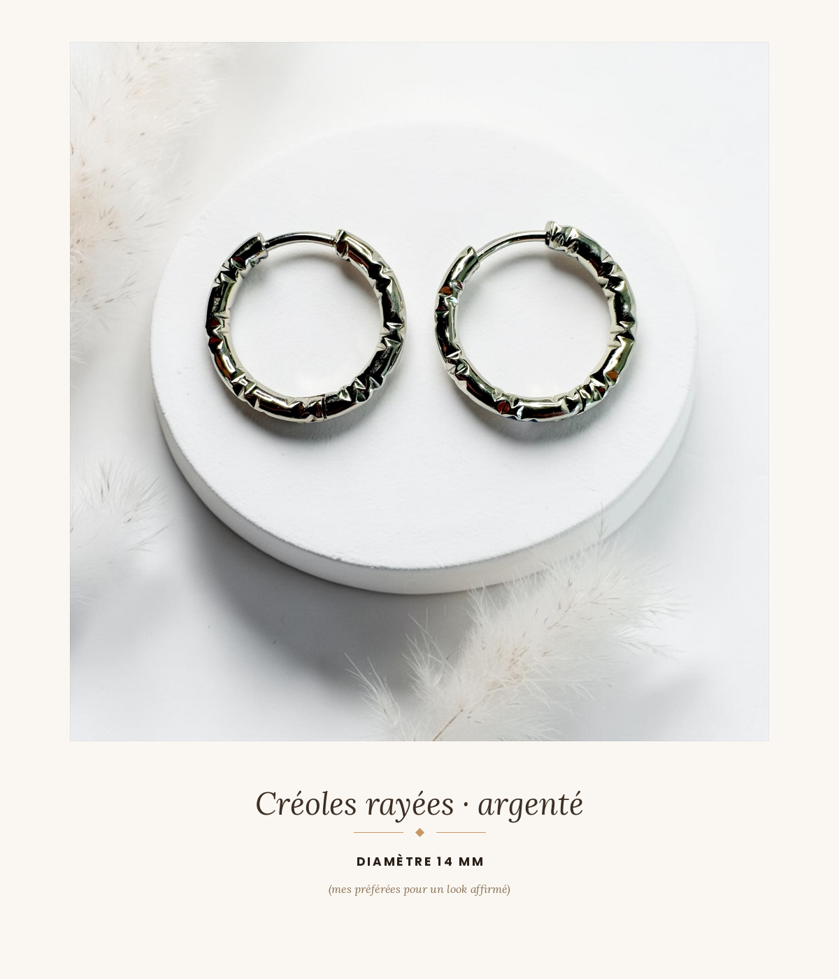 Créoles 14mm – Acier Inoxydable