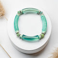 Bracelet tube acrylique & perles heishi