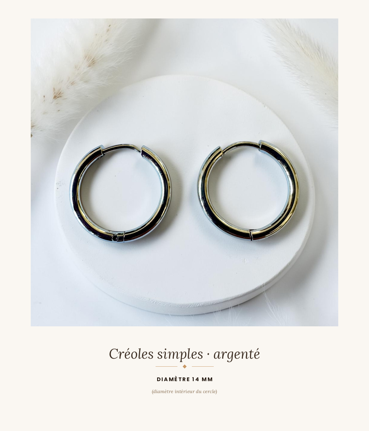 Créoles 14mm – Acier Inoxydable