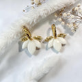 Pampilles interchangeables en résine – forme lotus blanc