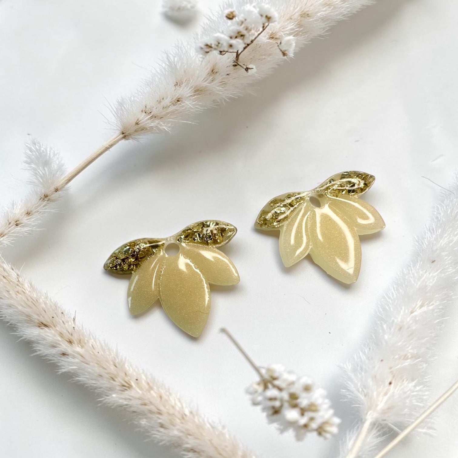 Pampilles interchangeables en résine – forme lotus