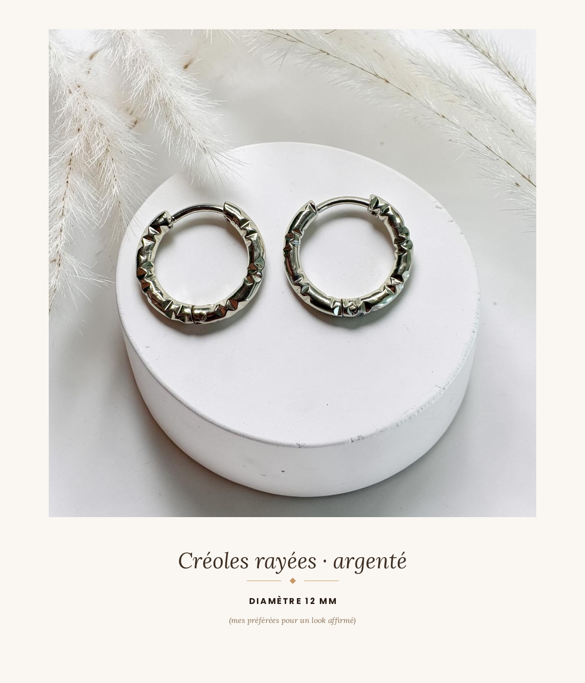 Créoles 12 mm – Acier inoxydable