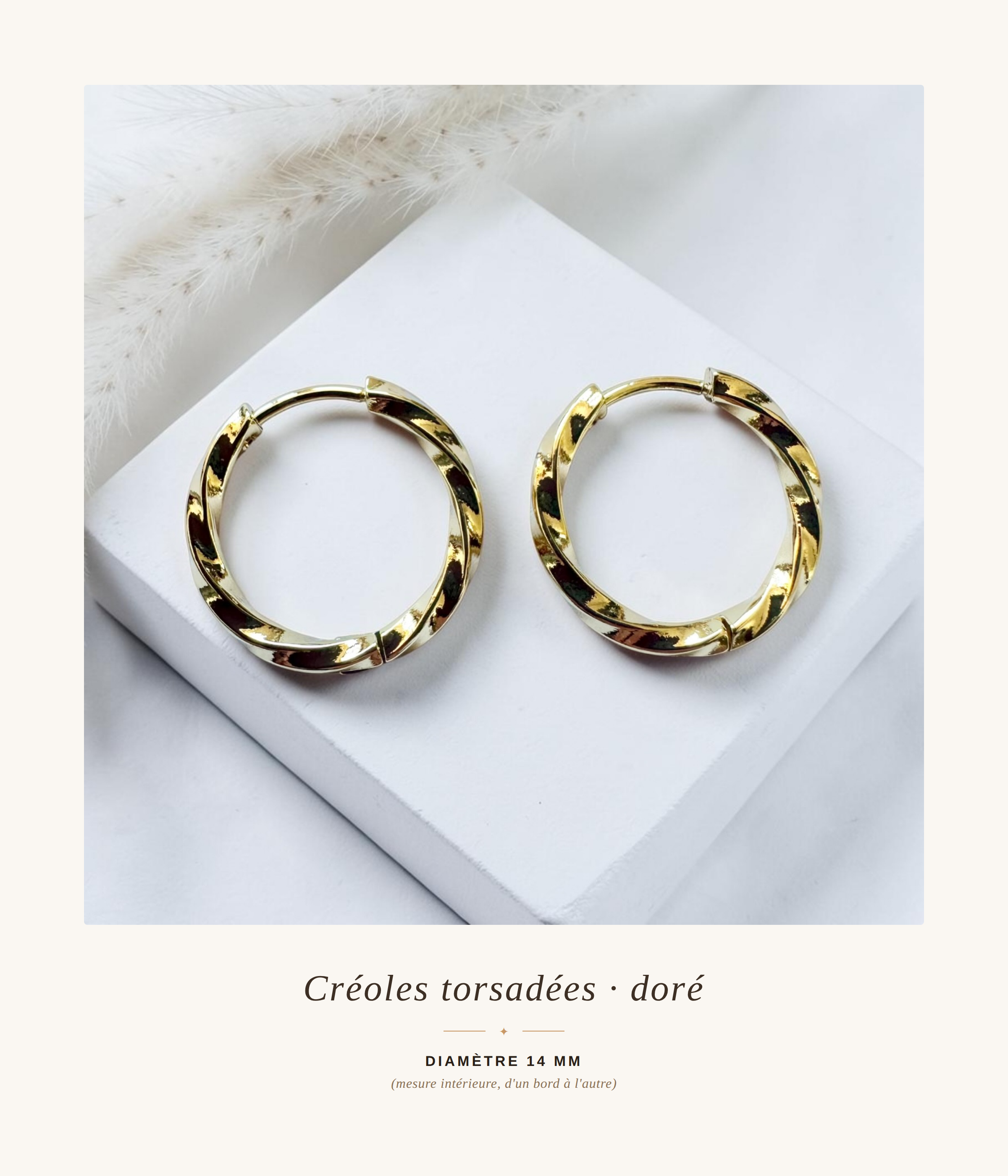 Créoles 14mm – Acier Inoxydable
